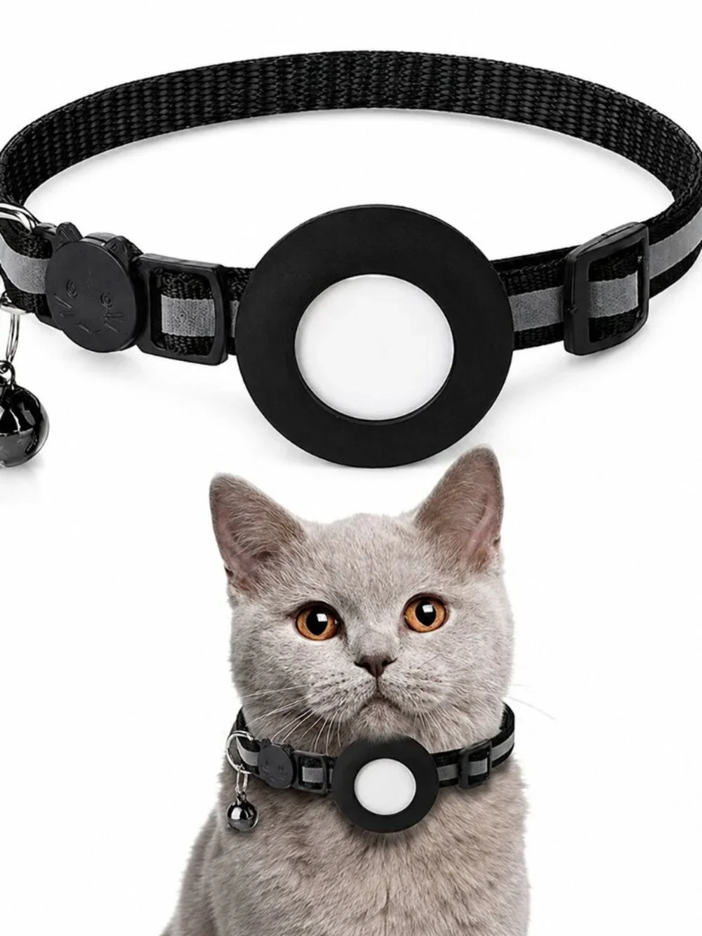 Airtag Reflective Collar for Pets Secure and Visible Safety Accessory